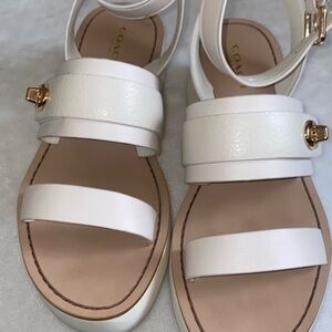 Coach Women's platform Leather Sandals size 7B